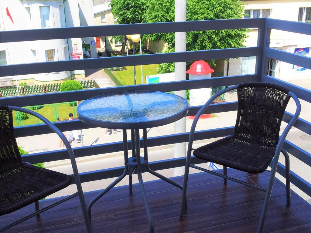 Balkón alebo terasa v ubytovaní Apartamenty Ekslibris