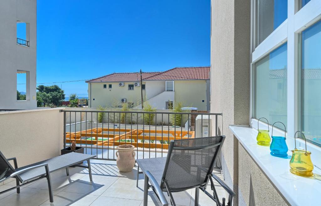 Balkón alebo terasa v ubytovaní Modern apartments with sea view 150 meters to beach
