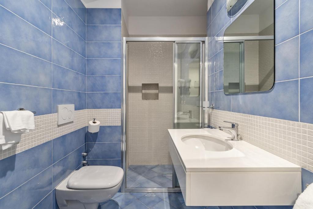 Koupelna v ubytování Hotel Metropole