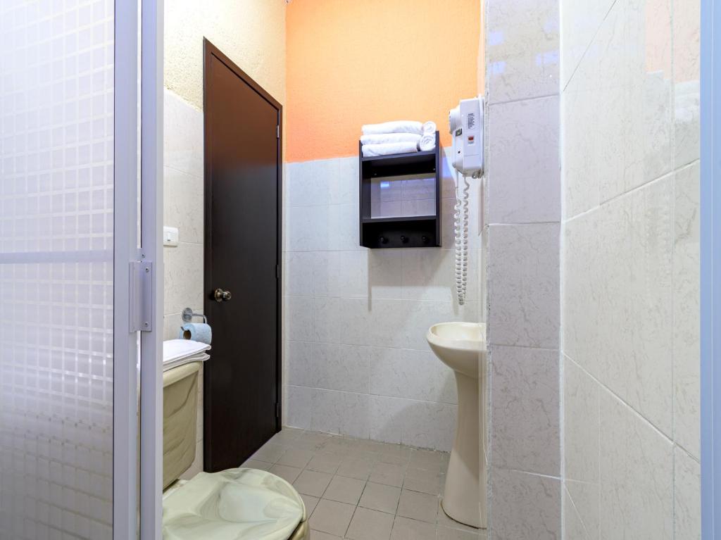 Koupelna v ubytování Hotel Spa Shalam
