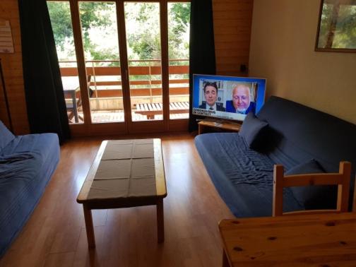 TV a/nebo společenská místnost v ubytování Résidence "Les Crêtes"