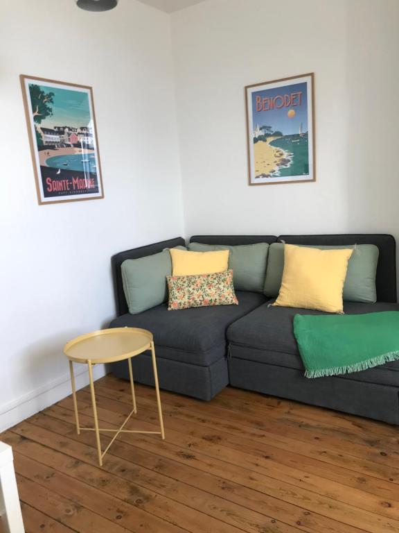 Posezení v ubytování Studio Duplex Bénodet