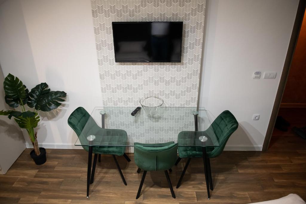 TV a/nebo společenská místnost v ubytování Apartmani Jović