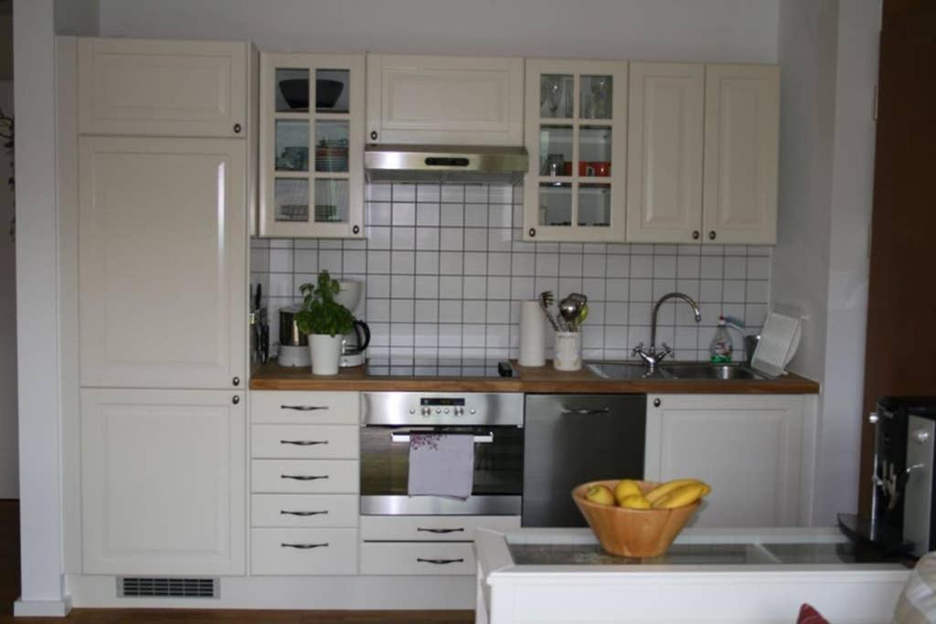Kuchyň nebo kuchyňský kout v ubytování Ferienwohnung Höhner