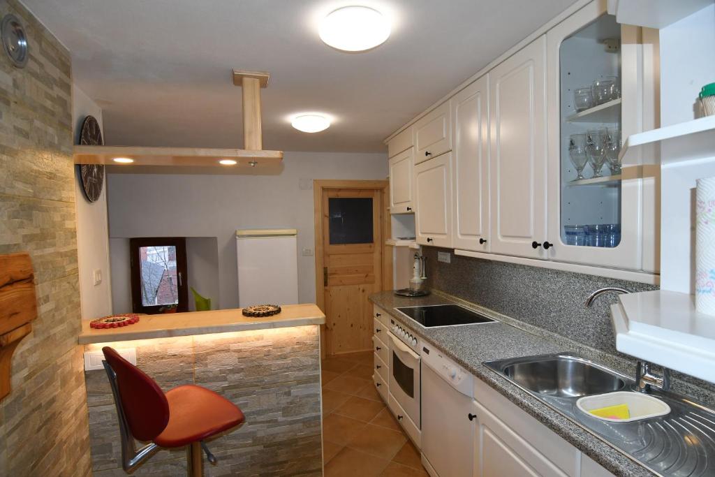 Kuchyň nebo kuchyňský kout v ubytování Apartment Perunika
