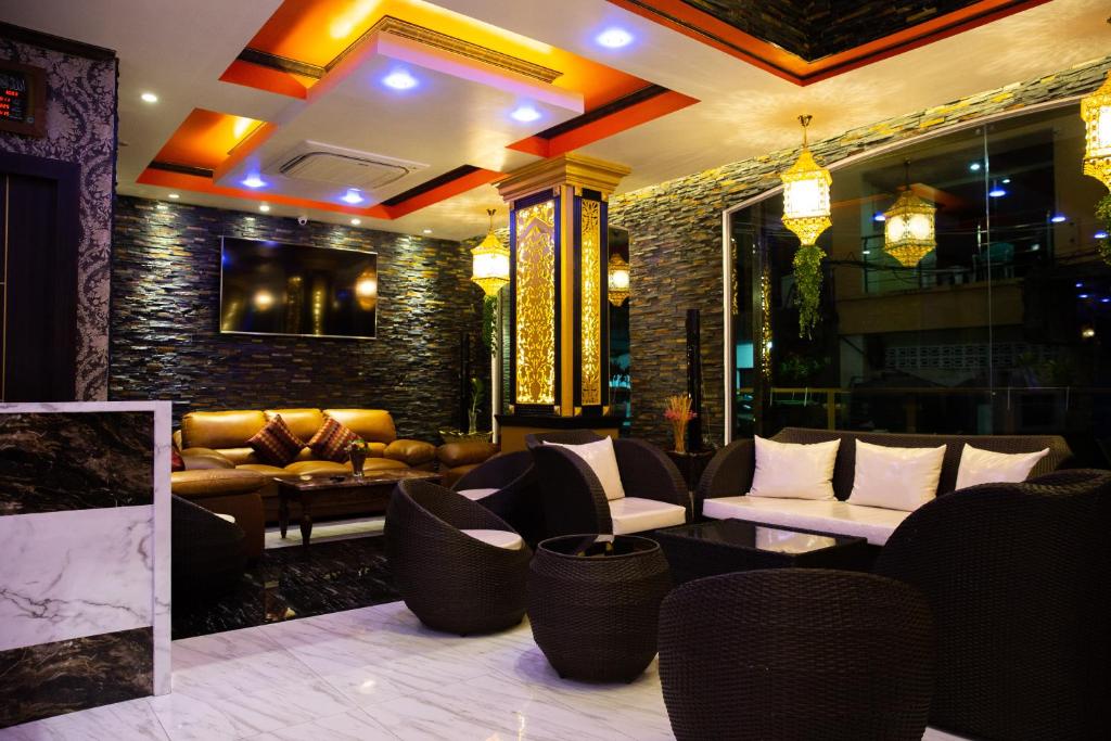 Posezení v ubytování BAB ALHARA HOTEL