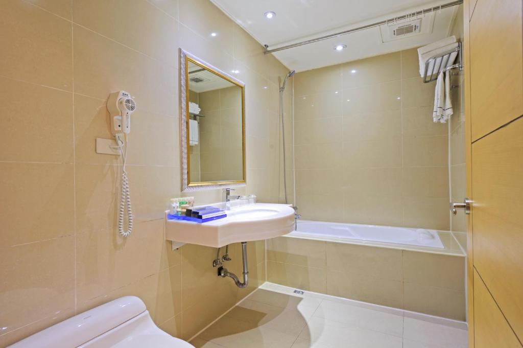 Koupelna v ubytování K Hotel Keelung