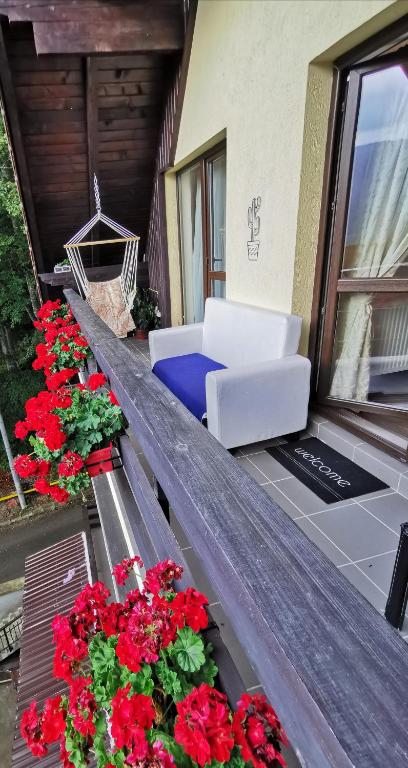 Balkón nebo terasa v ubytování Apartament Kalinderu K1 Bușteni