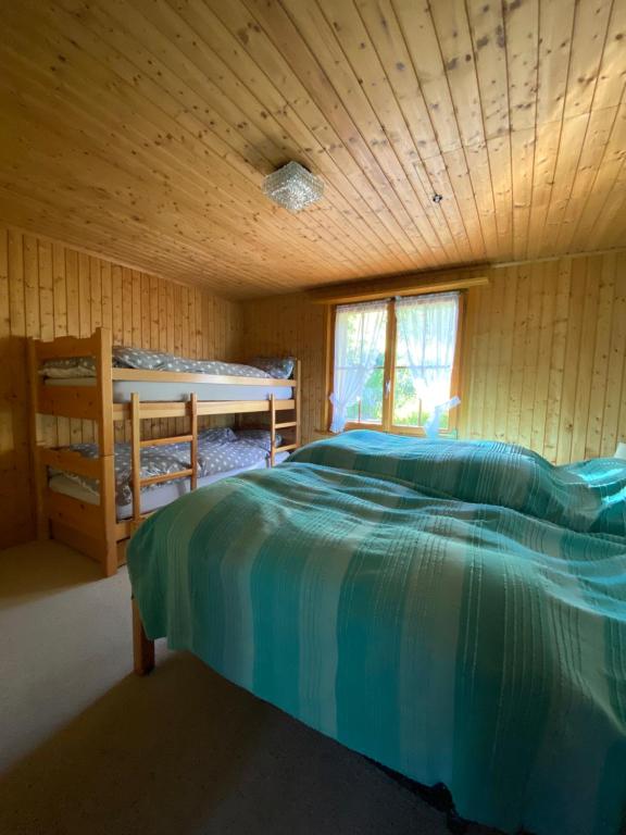Postel nebo postele na pokoji v ubytování Sorgenfrei