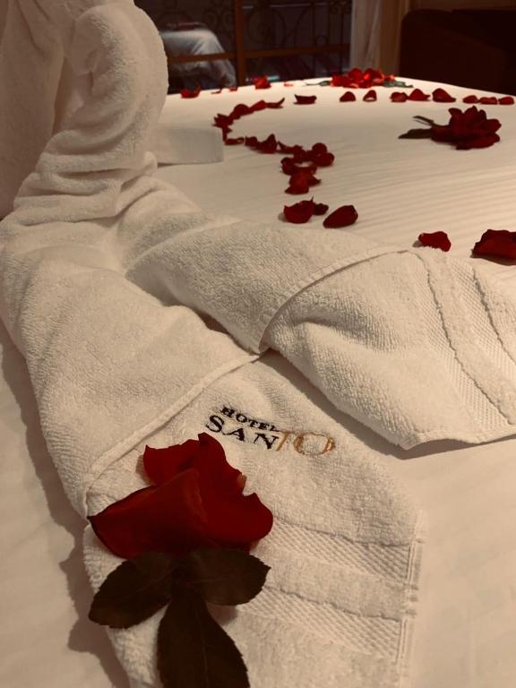 Postel nebo postele na pokoji v ubytování Hotel SanJo