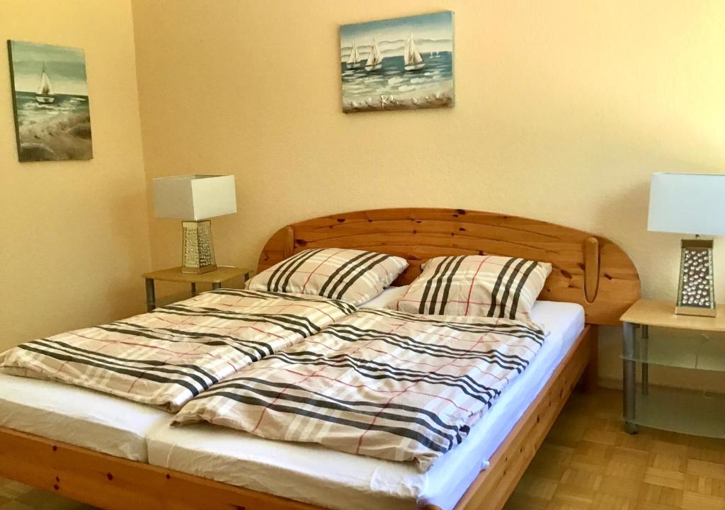 Postel nebo postele na pokoji v ubytování Natur Hof Fehmarn