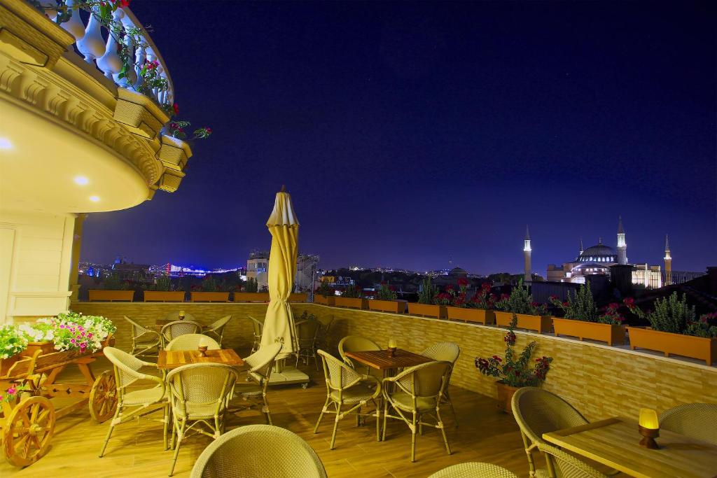 Balkón nebo terasa v ubytování White House Hotel Istanbul