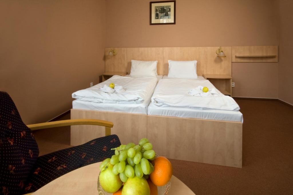 Postel nebo postele na pokoji v ubytování Hotel Metropol