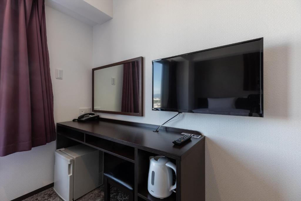 TV a/nebo společenská místnost v ubytování Hotel Tetora Kyoto Station