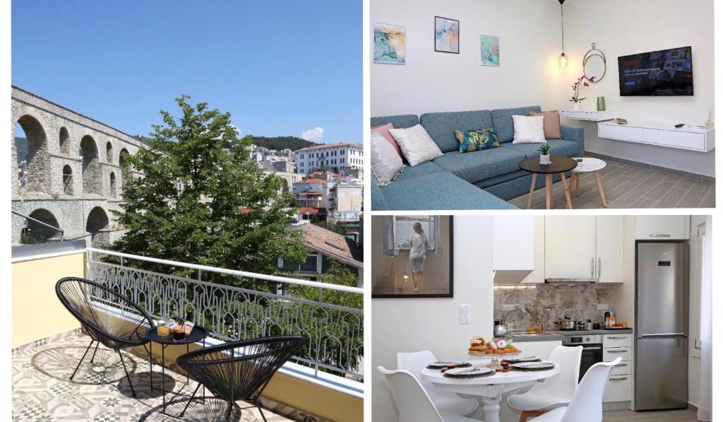 Uma varanda ou terraço em Under the Aqueduct boutique house