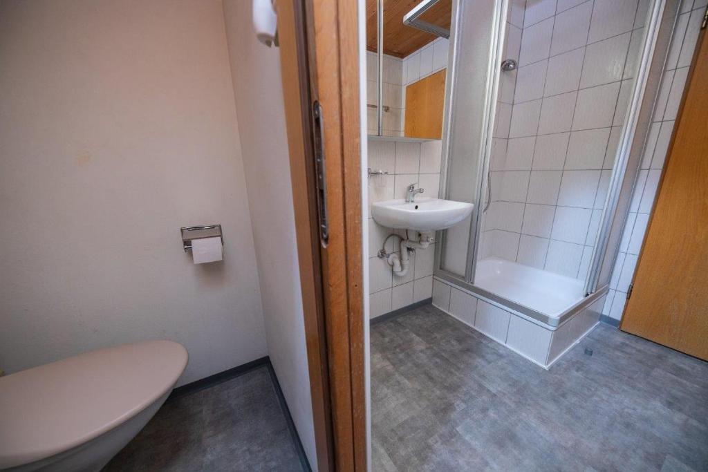 Koupelna v ubytování Haus Pickelschmiede