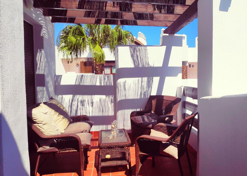 Posezení v ubytování Vera playa apartamento 1dormitorio