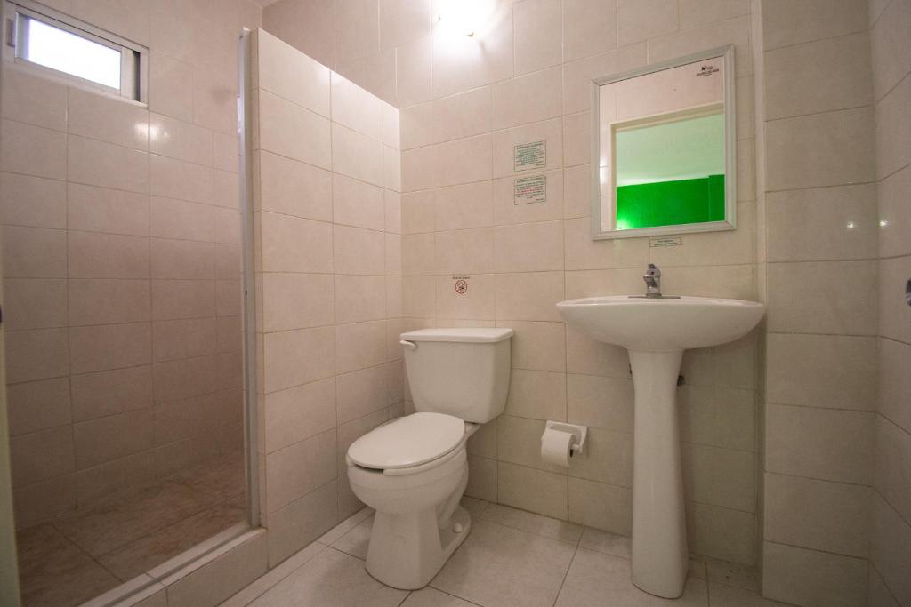 Koupelna v ubytování Hotel Rivoli