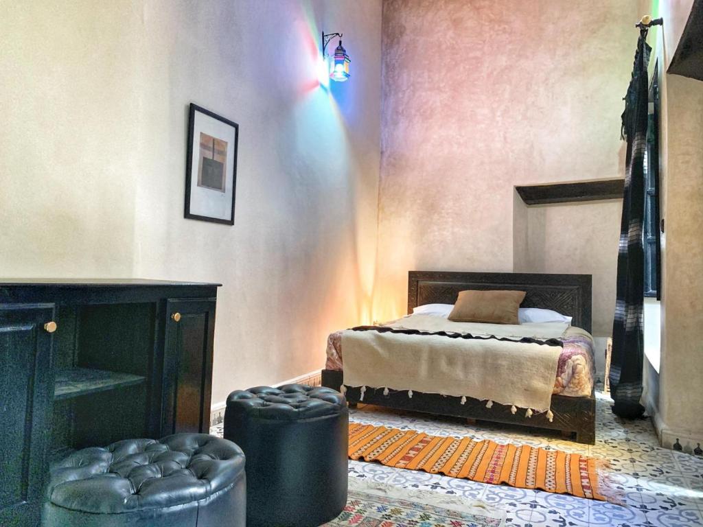 Letto o letti in una camera di Riad Beldy