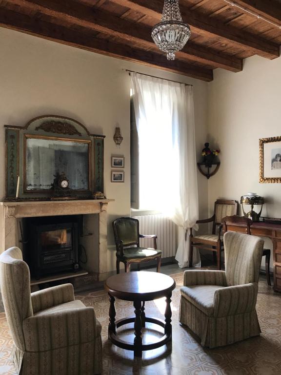 Posezení v ubytování B&B Corte Seguini
