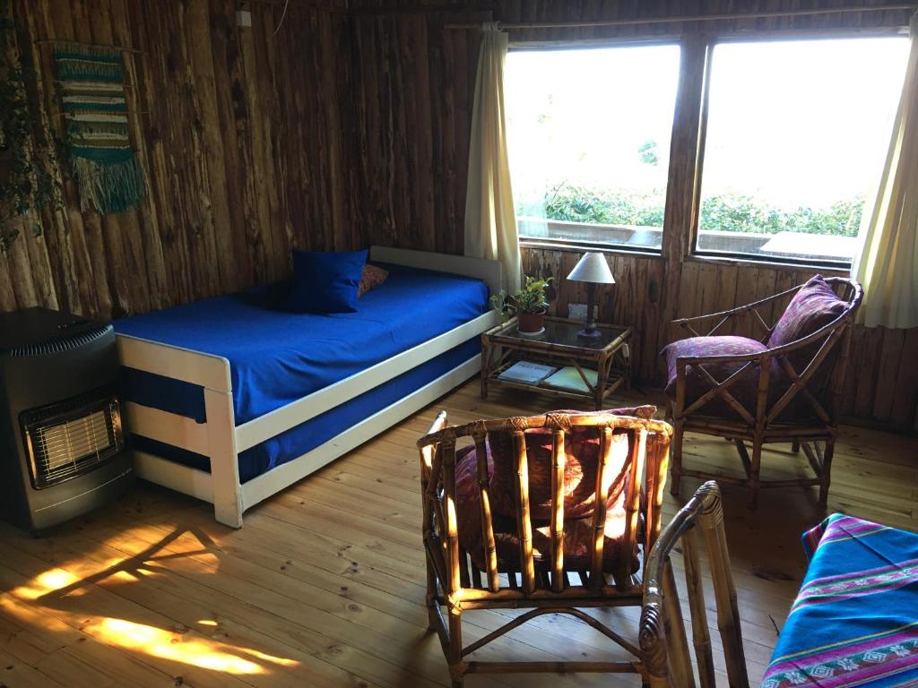 Postel nebo postele na pokoji v ubytování Cabañas Campomar