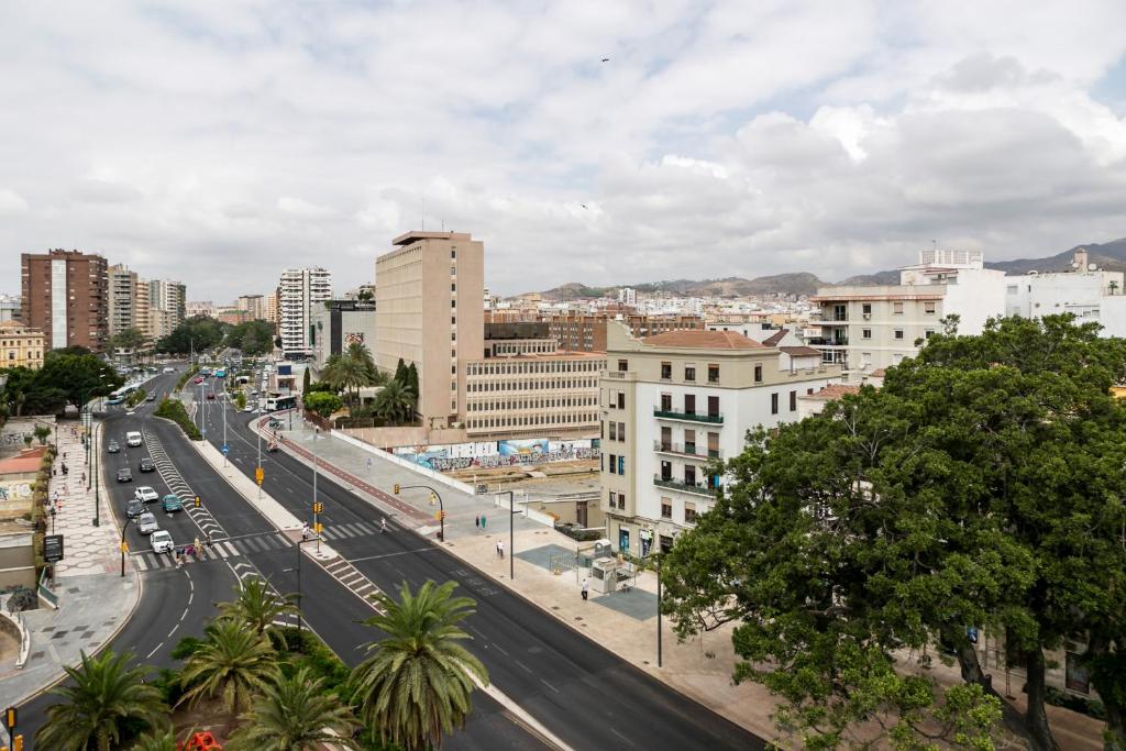 Výhľad na mesto Malaga alebo výhľad na mesto priamo z apartmánu