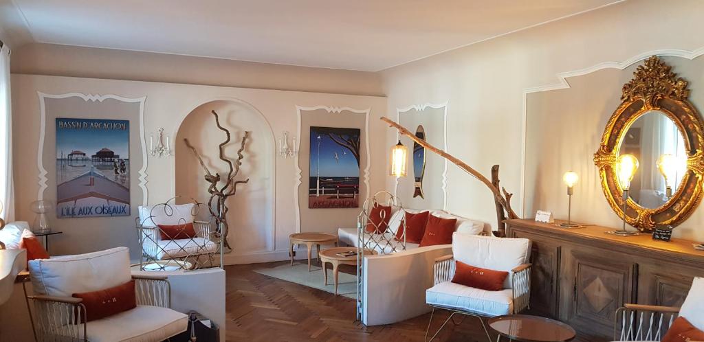 Posezení v ubytování Grand Hôtel Richelieu