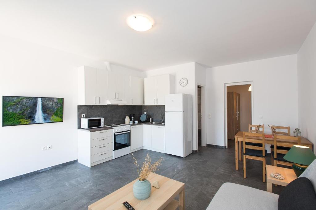 Kuchyň nebo kuchyňský kout v ubytování A&A House Mykonos B