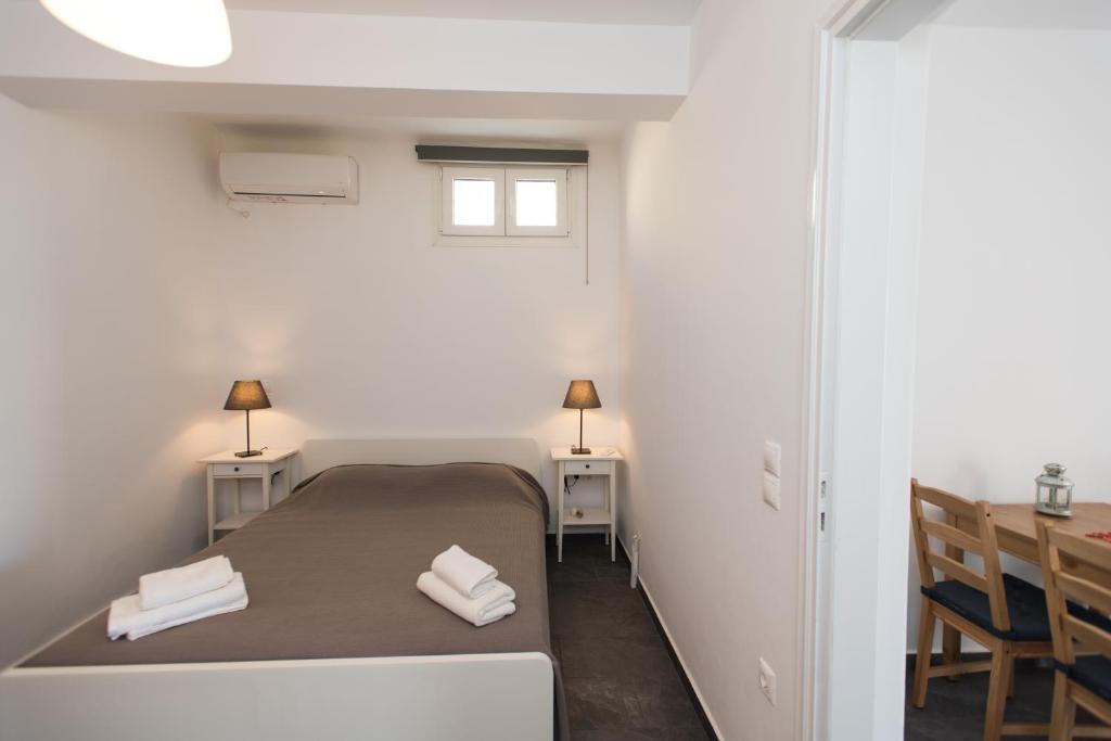 Postel nebo postele na pokoji v ubytování A&A House Mykonos B