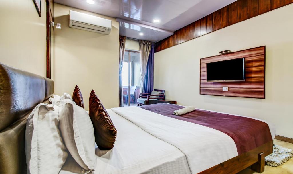 TV a/nebo společenská místnost v ubytování Hotel Shree Daan