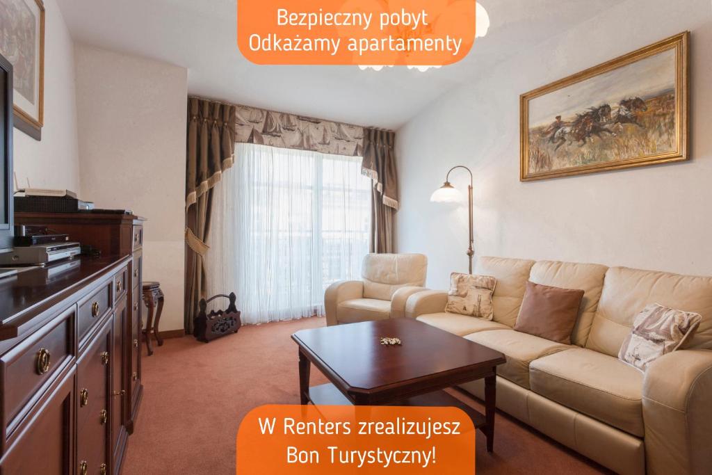 Zona de estar de Łokietka Apartments by Renters