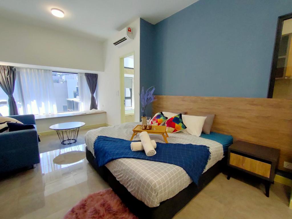 Imperio Homestay Private Bathtub Melaka Town - Near JONKER STREET的休息区