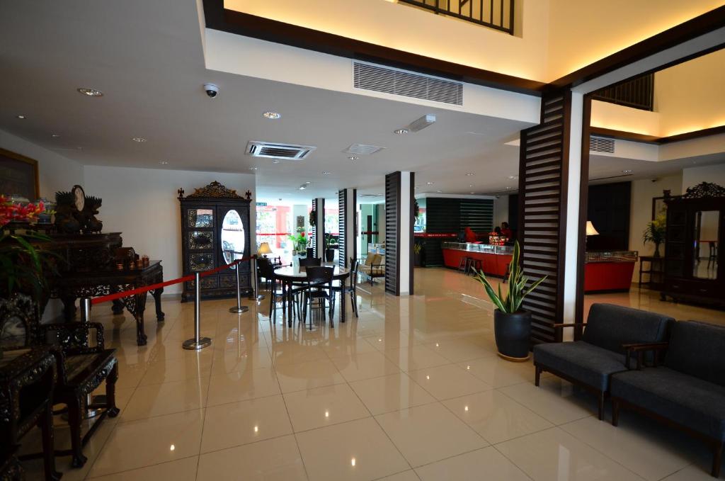 Posezení v ubytování 906 Riverside Hotel Malacca