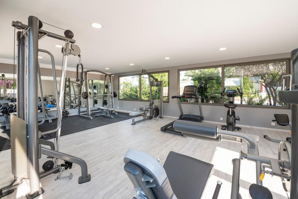 Fitness centrum a/nebo fitness zařízení v ubytování Apollon Hotel