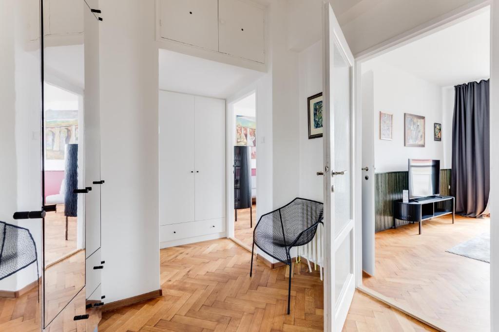 Telewizja i/lub zestaw kina domowego w obiekcie Apartment Petrska
