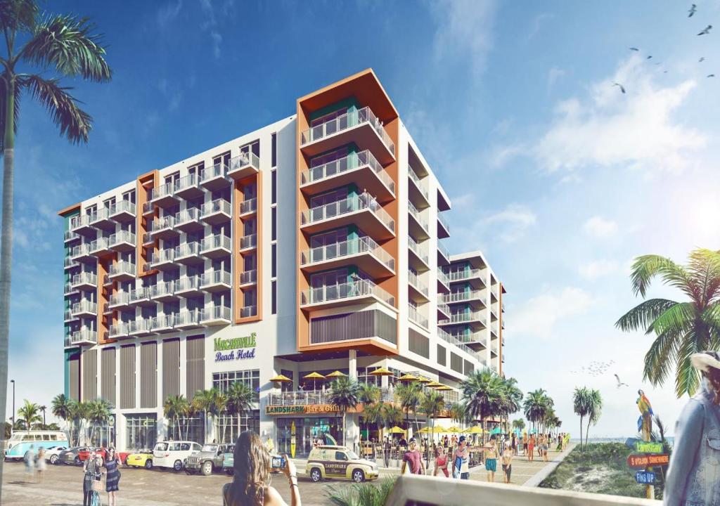 a rendering of a building on the beach at Margaritaville Jacksonville Beach in Jacksonville Beach