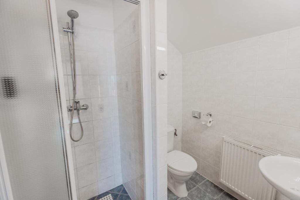 Koupelna v ubytování Hotel U Valdické brány