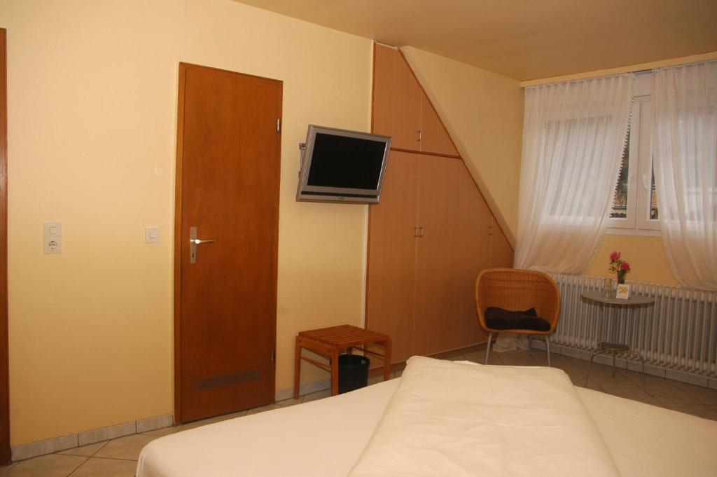 TV a/nebo společenská místnost v ubytování Hotel Lindemann