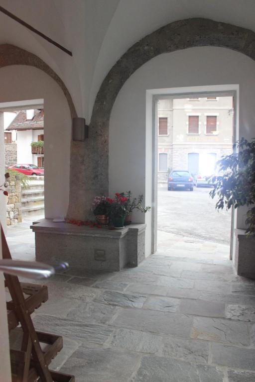 Patio nebo venkovní prostory v ubytování Albergo Alle Alpi