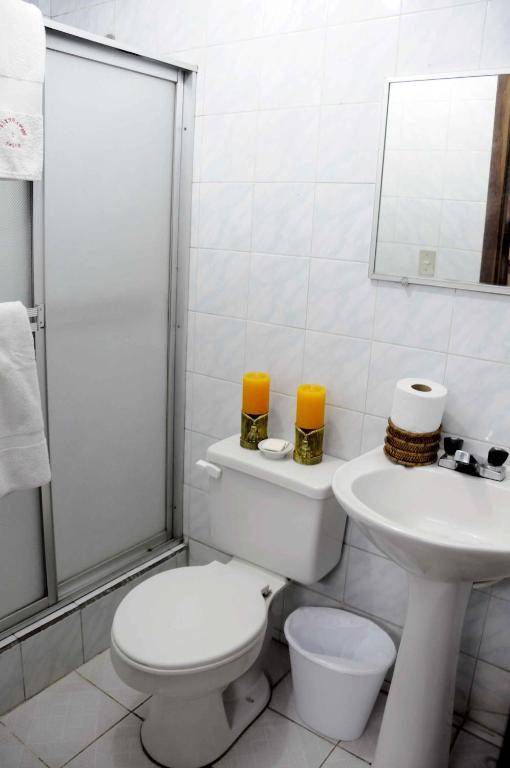 Koupelna v ubytování Hotel Margarita 2