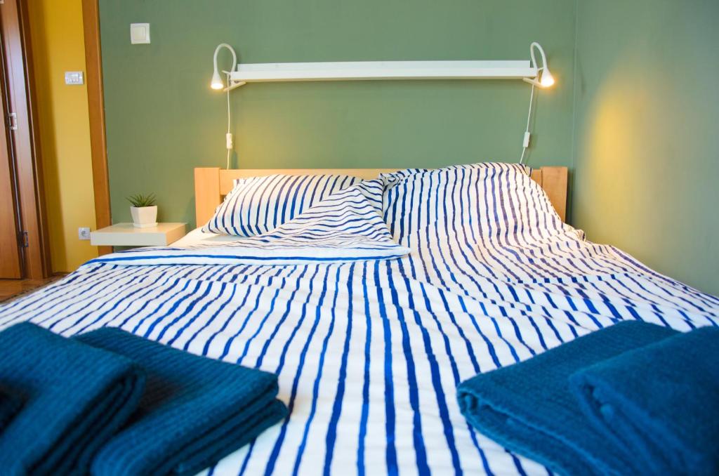 Letto o letti in una camera di Dunavski Kej