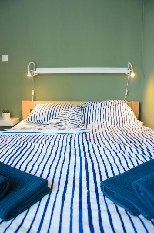 Letto o letti in una camera di Dunavski Kej