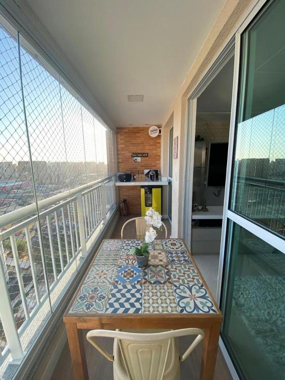  Apartamento 100% climatizado com varanda gourmet