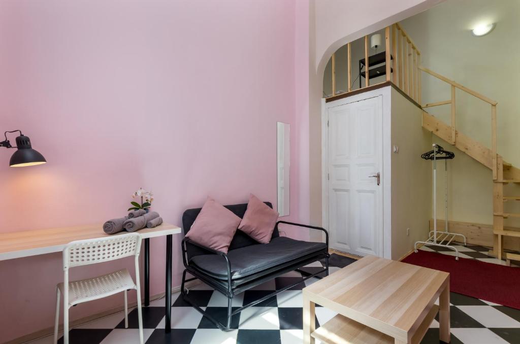 Posezení v ubytování Budapest Three Cats Hostel