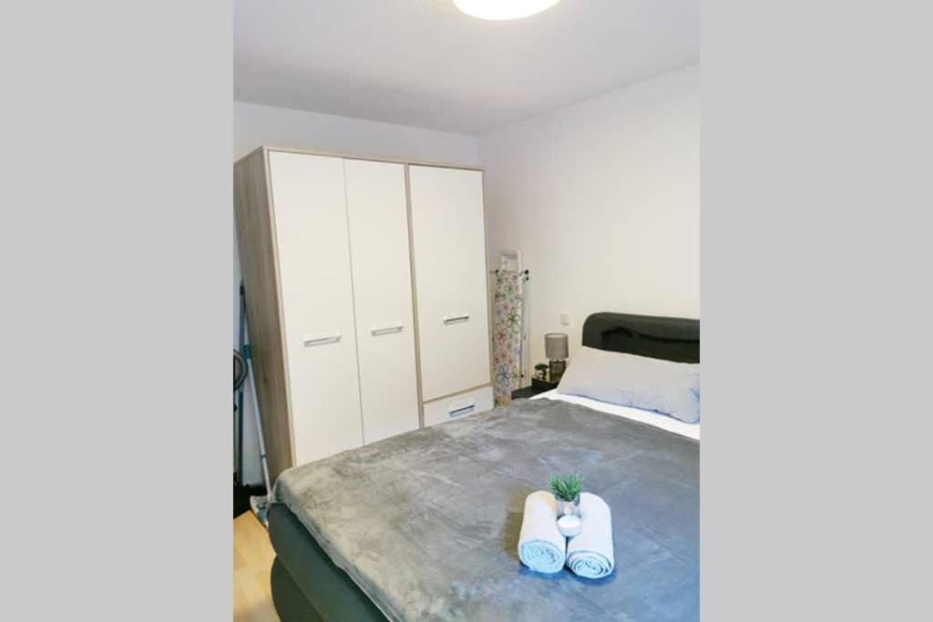 Postel nebo postele na pokoji v ubytování Ferienwohnung Rhode