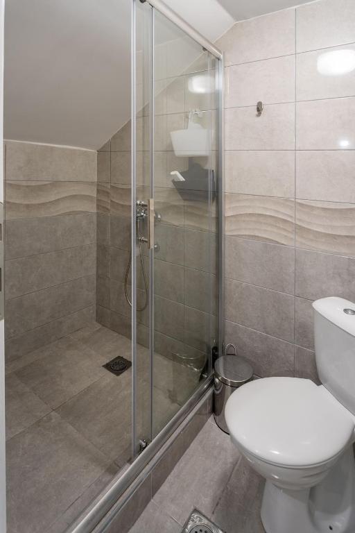 Koupelna v ubytování Hostel Denica