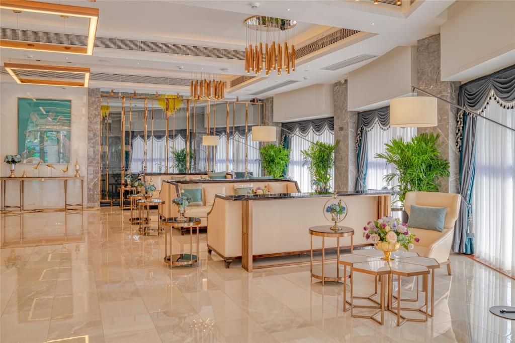 Restaurace v ubytování Dingshang Apartment Hotel