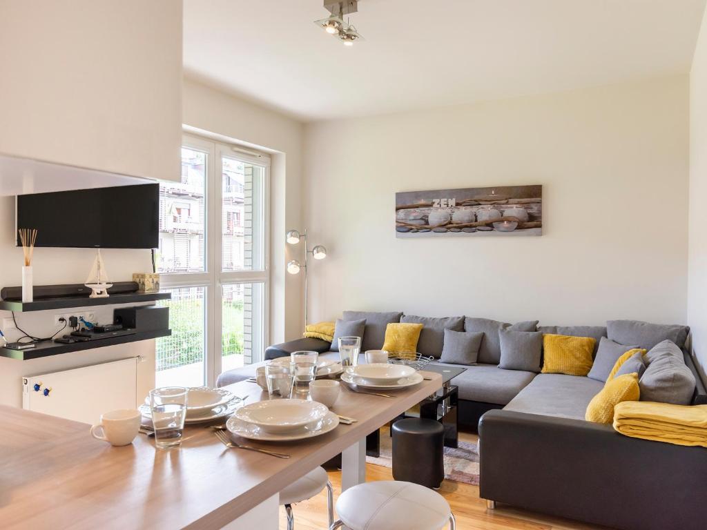 Posezení v ubytování VacationClub – Bałtycka 10 Apartament 15