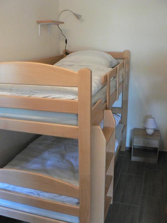 Postel nebo postele na pokoji v ubytování Gästehaus Haalck