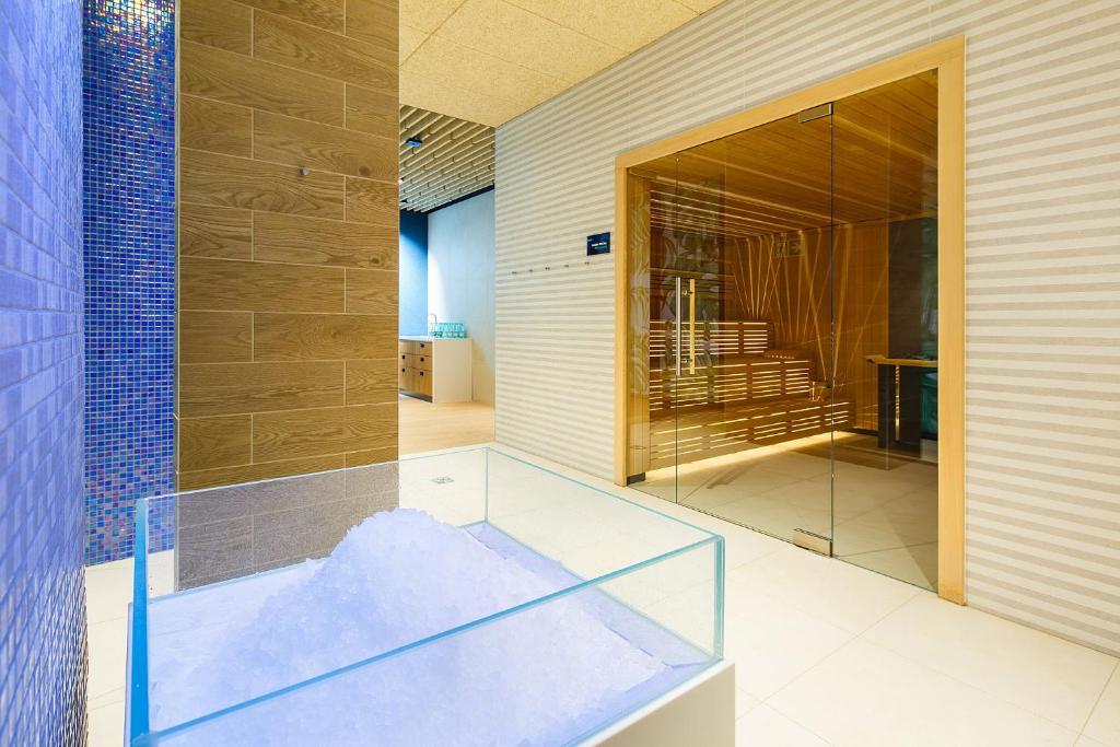 Koupelna v ubytování Seaside Park Hotel